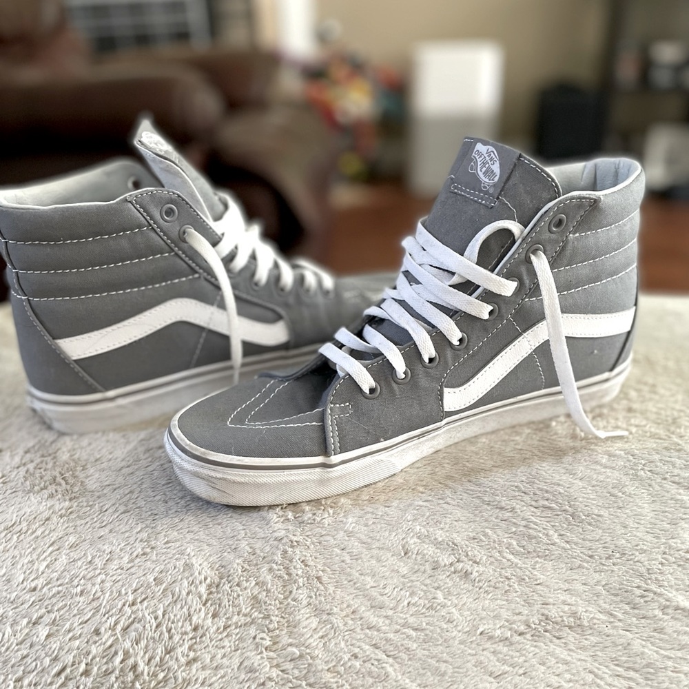 Light Gray High Top Vans